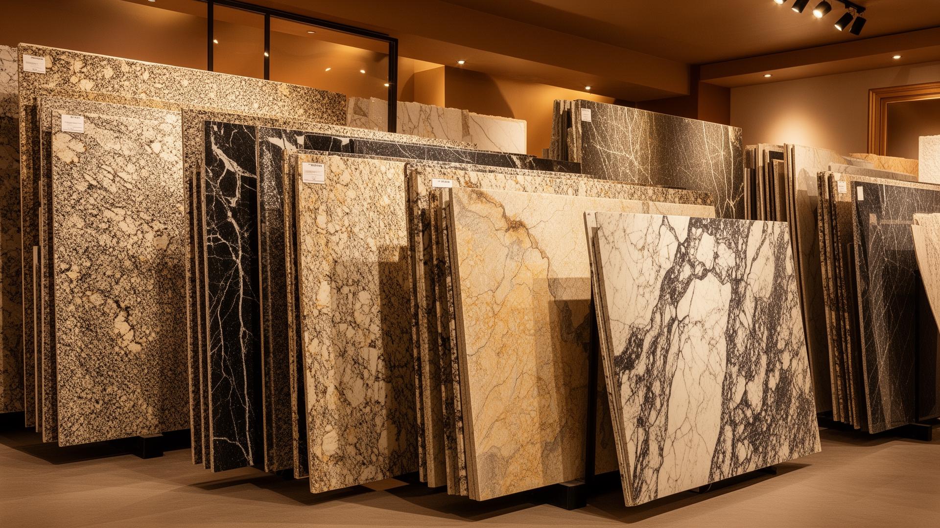 Stone slab showroom